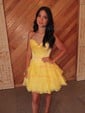 Beautiful Corset Strapless Tiered Ruffle Homecoming Dresses