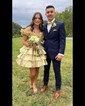 Unique Skater Taffeta Tiered Ruffle Homecoming Dresses