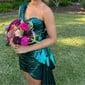 Unique Bodycon One Shoulder Metallic Ruched Homecoming Dresses
