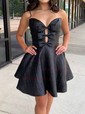 Sweetheart Satin Strapless Homecoming Dresses