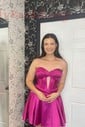 Corset Skater Satin Sweetheart Ruched Homecoming Dresses