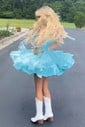 Simple Sweetheart Organza Ruffle Skater Homecoming Dresses