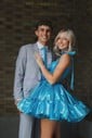 Simple Sweetheart Organza Ruffle Skater Homecoming Dresses