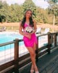 Corset One Shoulder Tight Beaded Homecoming Dresses