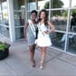 Cute A-line Strapless Satin Beaded Homecoming Dresses