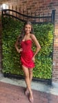 Tight Corset Strapless Ruched Beaded Homecoming Dresses