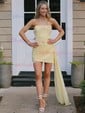 Trendy Strapless Ruched Bodycon Homecoming Dresses