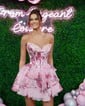 Pink Red Floral Corset A-line Ruffle Tiered Homecoming Dresses