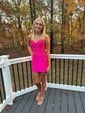 Cute Strapless Satin Appliques Bodycon Homecoming Dresses