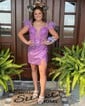 Corset Bodycon Sequin Off-The-Shoulder Homecoming Dresses
