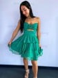 Cut Out Skater Strapless Tiered Homecoming Dresses