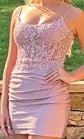 Glitter Corset Scoop Neck Tight Homecoming Dresses