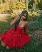 Corset Strapless Taffeta Beaded Skater Homecoming Dresses