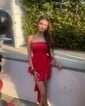 Unique Strapless Stretch Crepe Tight Beaded Homecoming Dresses
