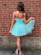 Petite A-line Strapless Tulle Ruched Homecoming Dresses