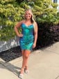 Corset V-neck Metallic Bodycon Ruched Homecoming Dresses