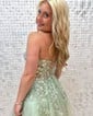 Corset Strapless Tulle Appliques Skater Homecoming Dresses