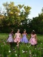 Ball Gown Corset Strapless Satin Floral Homecoming Dresses