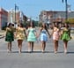 A-line Strapless Tiered Ruffle Homecoming Dresses with Appliques