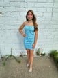 Elegant Daffodil Bodycon Lace Square Neck Homecoming Dresses