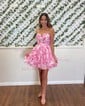 Cute Skater Tiered Ruffle Homecoming Dresses