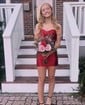 Cut Out Corset Strapless Satin Bodycon Ruched Homecoming Dresses