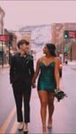V-neck Corset Satin Bodycon Beaded Homecoming Dresses