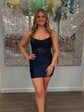 Tight Straight Corset Satin Appliques Homecoming Dresses