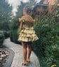 Corset Off-the-shoulder Metallic Skater Tiered Homecoming Dresses