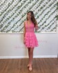 Corset A-line Halter Tiered Homecoming Dresses