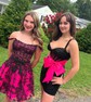 Cute A-line Scoop Neck Lace Appliques Corset Homecoming Dresses