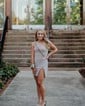 Sparkly Black Sequin One Shoulder Cut Out Homecoming Dresses