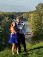 Puffy Royal Blue Skater Ruffle Tiered Homecoming Dresses