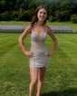 Sparkly Bodycon Strapless Beaded Homecoming Dresses