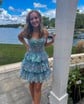 Ball Gown Corset Tiered Ruffle Homecoming Dresses