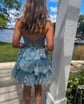 Ball Gown Corset Tiered Ruffle Homecoming Dresses