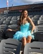 Beautiful Corset Strapless Tiered Ruffle Homecoming Dresses