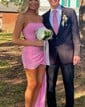 Strapless Ruched Bodycon Homecoming Dresses
