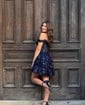 Corset Off-The-Shoulder Tiered Ruffle Homecoming Dresses