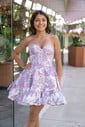 Corset Skater Satin Sweetheart Ruffle Homecoming Dresses