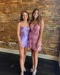 Cut Out Corset Strapless Satin Bodycon Ruched Homecoming Dresses