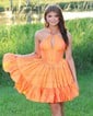 Halter Skater Taffeta Homecoming Dresses