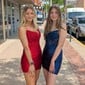 Tight Straight Corset Satin Appliques Homecoming Dresses