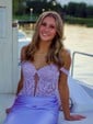 Off-the-shoulder Corset Satin Ruched Homecoming Dresses with Appliques