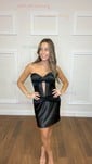 Cut Out Strapless Bodycon Satin Ruched Corset Homecoming Dresses