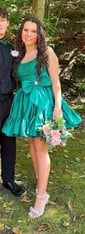 Unique Bubblegum Skater Satin Ruufle Homecoming Dresses