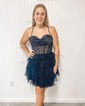 Ball Gown Sweetheart Corset Tulle Tiered Homecoming Dresses