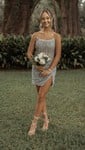 Sparkly Sequin Strapless Bodycon Beaded Homecoming Dresses