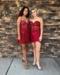 Tight Sweetheart Corset Homecoming Dresses With Appliques