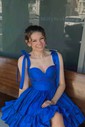 Unique Skater Taffeta Sweetheart Ruffle Homecoming Dresses